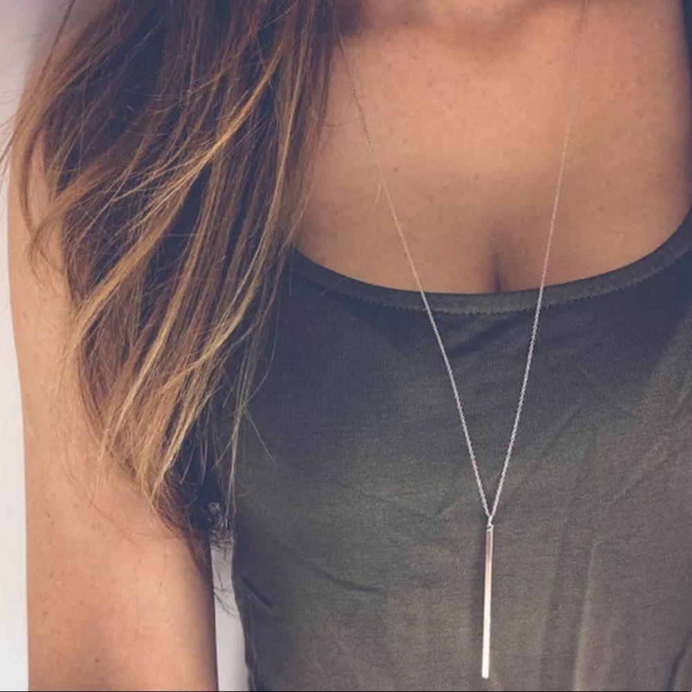 NWT Boho Delicate Bar Pendant Chain Necklace